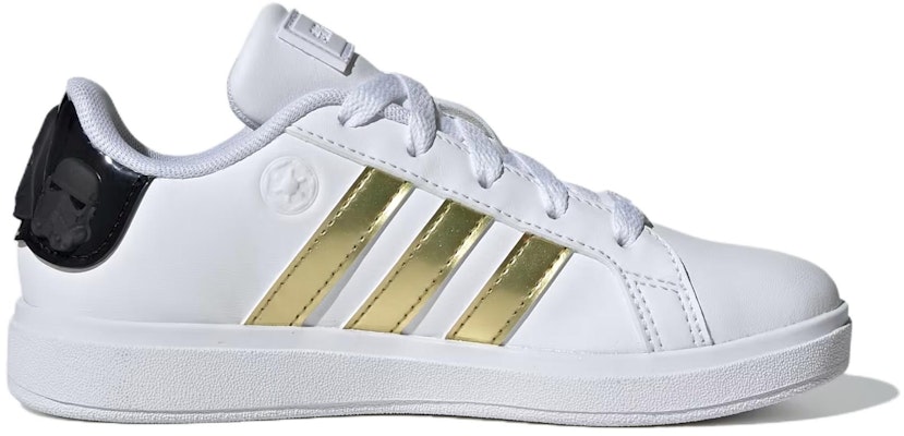 (Youth) Star Wars x adidas Grand Court 2.0 K 'Darth Vader and Storm Troopers - Gold' IH8034 Order (Youth) Star Wars x adidas Grand Court 2.0 K 'Darth Vader and Storm Troopers - Gold' IH8034