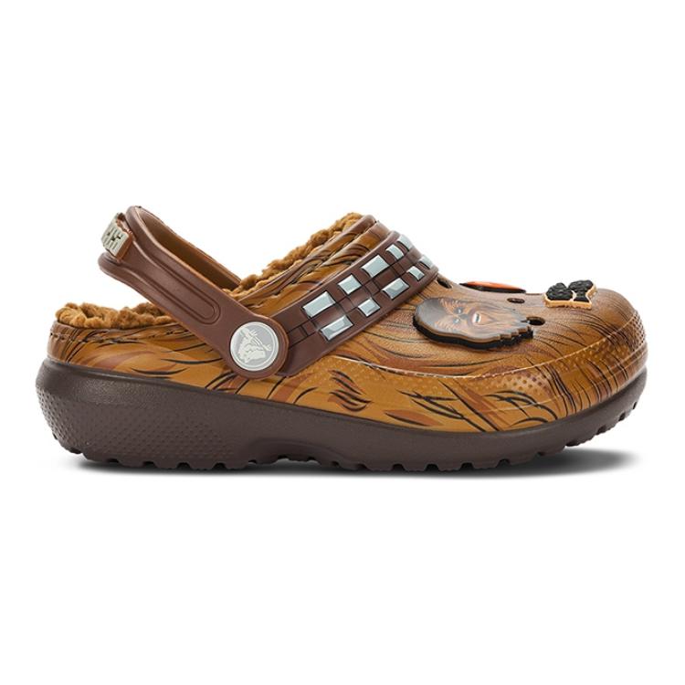Order (JR) Star Wars x Crocs Classic Lined Clog 'Chewbacca' Sepatu Sandal Berbulu 208814-206