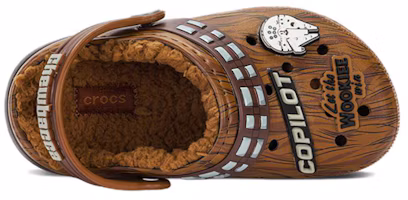 Shop (JR) Star Wars x Crocs Classic Lined Clog 'Chewbacca' Sepatu Sandal Berbulu 208814-206