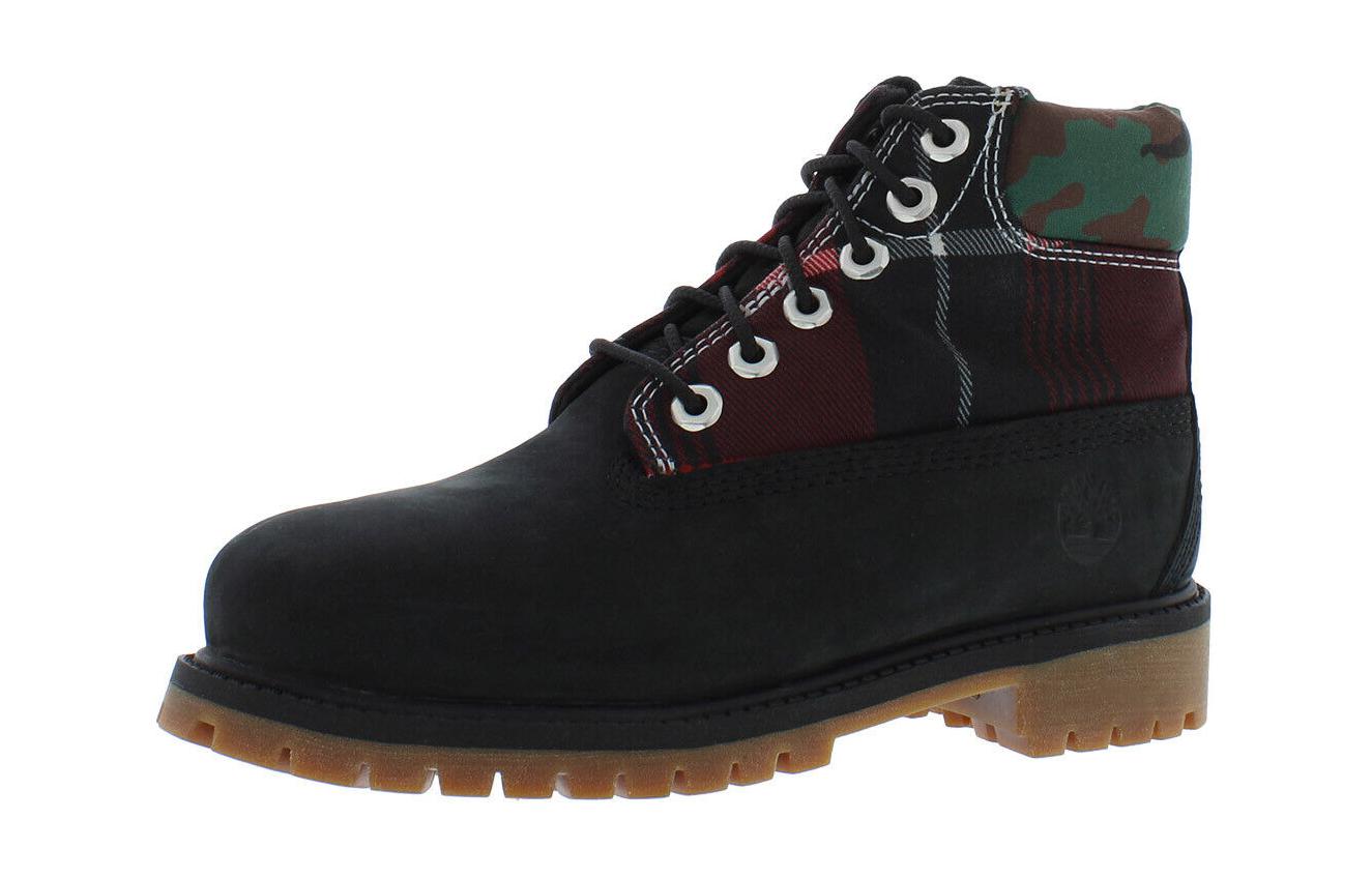(Youth) Timberland 6 Inch Premium Boot 'Black Plaid Camo' TB0A5S1A-001