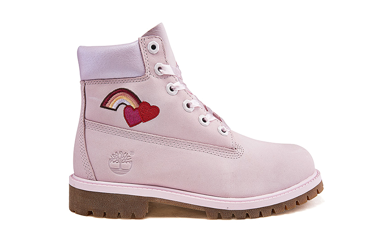 (Youth) Timberland 6 Inch PRM Boot 'Embroidered Heart Light Pink' 圖 2