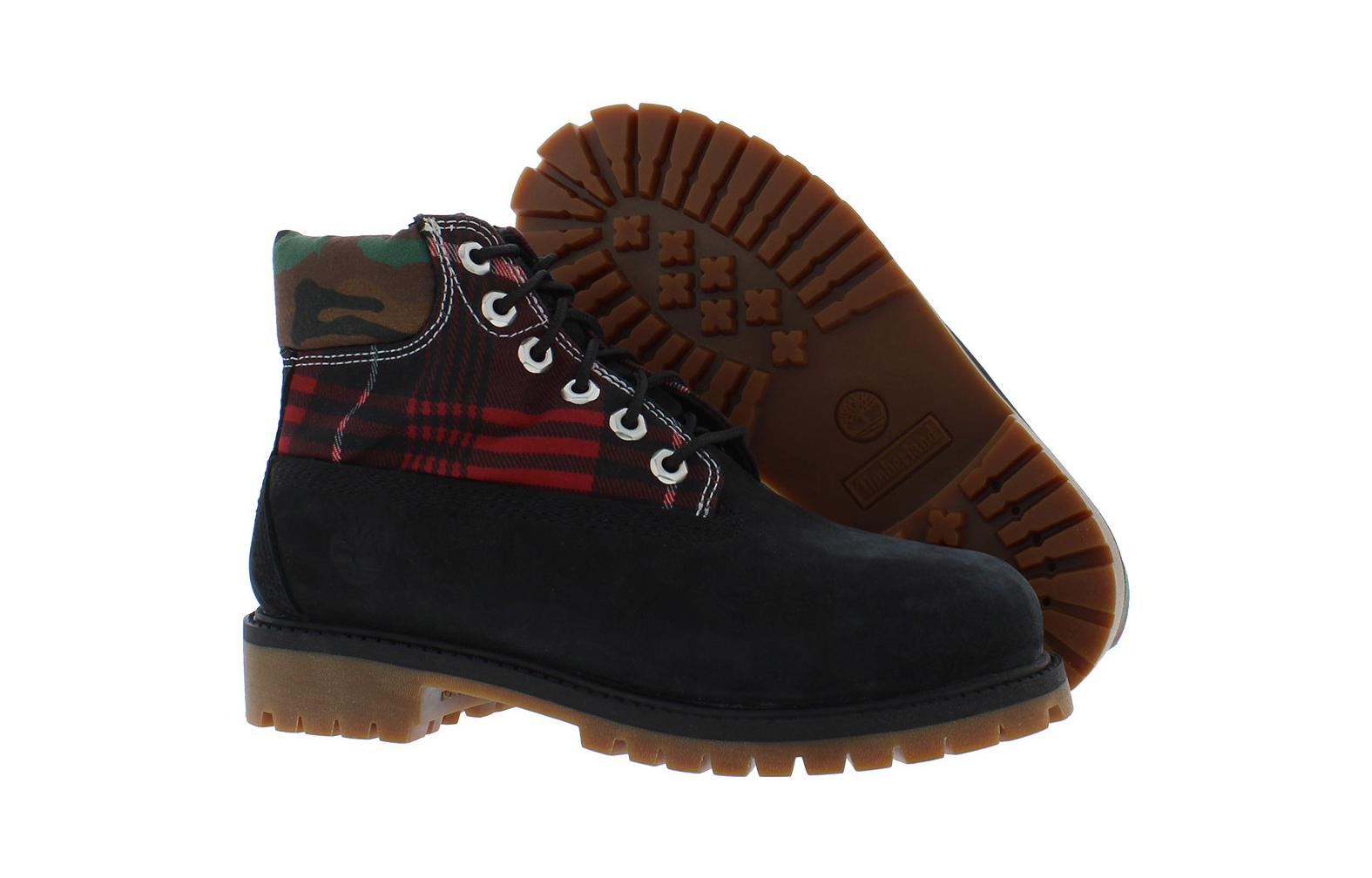 Shop 中童 Timberland 添柏嵐 Heritage 系列 耐磨輕便 低筒 童靴 黑色