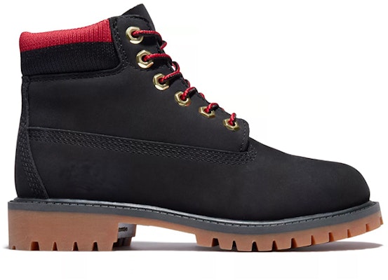 (Youth) Timberland 6 Inch Premium Waterproof Boots 'Black Red' A2FNV001 Order (Youth) Timberland 6 Inch Premium Waterproof Boots 'Black Red' A2FNV001