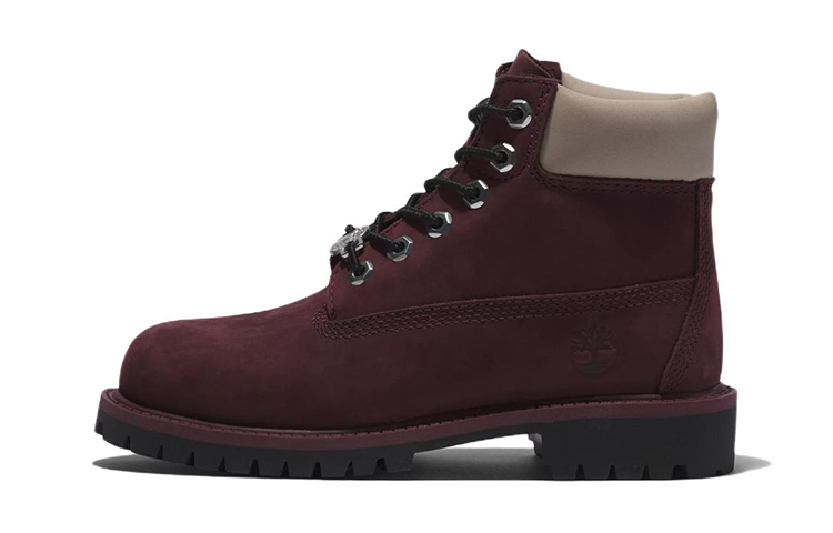 (Youth) Timberland Comfort Casual Mid-Top Outdoor Boots 'Burgundy' A2M8HC60