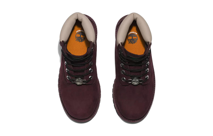 Shop 大童 Timberland添柏瀾 舒適休閒 中筒 戶外靴 酒紅色