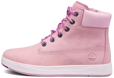 大童 Timberland 添柏岚 Davis Square 舒適潮流高幫休閒戶外靴 窄版 淺粉 Buy 大童 Timberland 添柏岚 Davis Square 舒適潮流高幫休閒戶外靴 窄版 淺粉