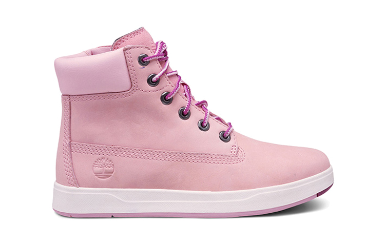 Order 大童 Timberland 添柏岚 Davis Square 舒適潮流高幫休閒戶外靴 窄版 淺粉
