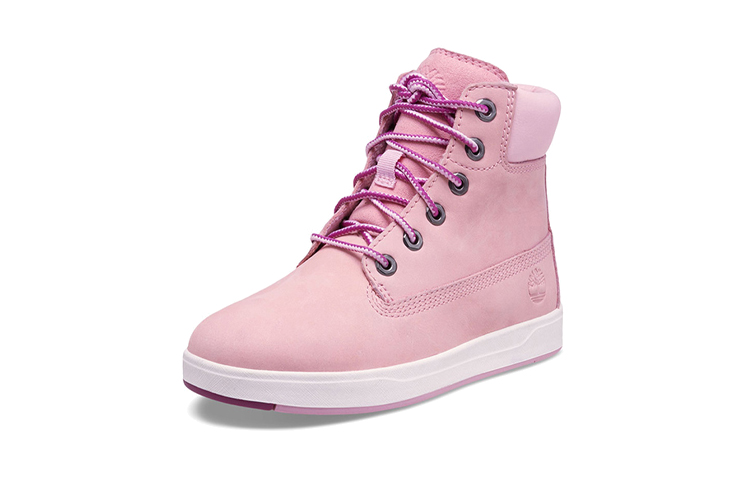 Lookbook 大童 Timberland 添柏岚 Davis Square 舒適潮流高幫休閒戶外靴 窄版 淺粉