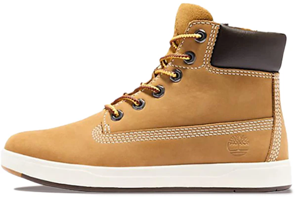 大童 Timberland添柏嵐 Davis Square 休閒 防滑耐磨 高筒 兒童板鞋 土黃色 Buy 大童 Timberland添柏嵐 Davis Square 休閒 防滑耐磨 高筒 兒童板鞋 土黃色