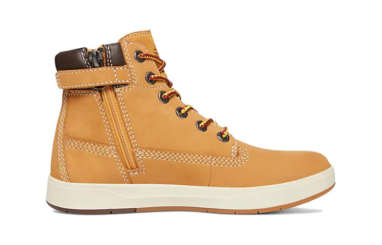 Order 大童 Timberland添柏嵐 Davis Square 休閒 防滑耐磨 高筒 兒童板鞋 土黃色