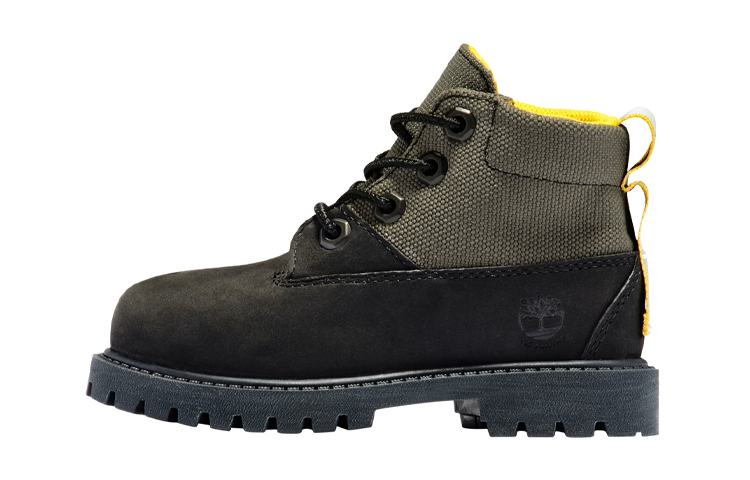(Youth) Timberland High-Top Waterproof Martin Boots 'Black Grey' A2E4E