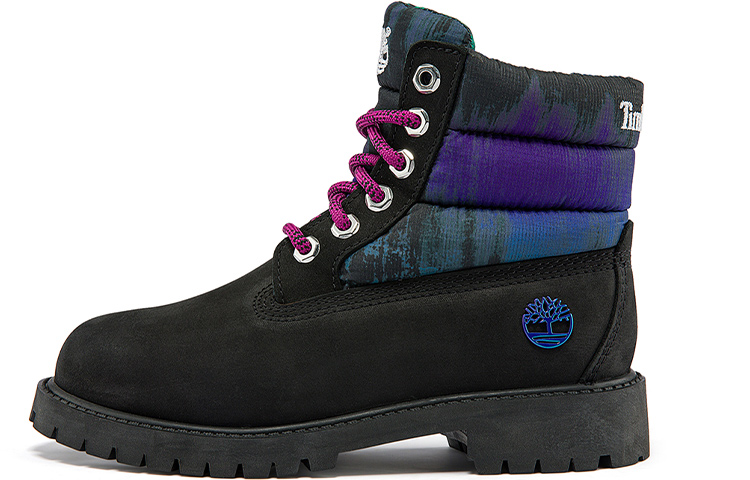 (Youth) Timberland Mid-Top Casual Outdoor Boots 'Black Print' A2KV9
