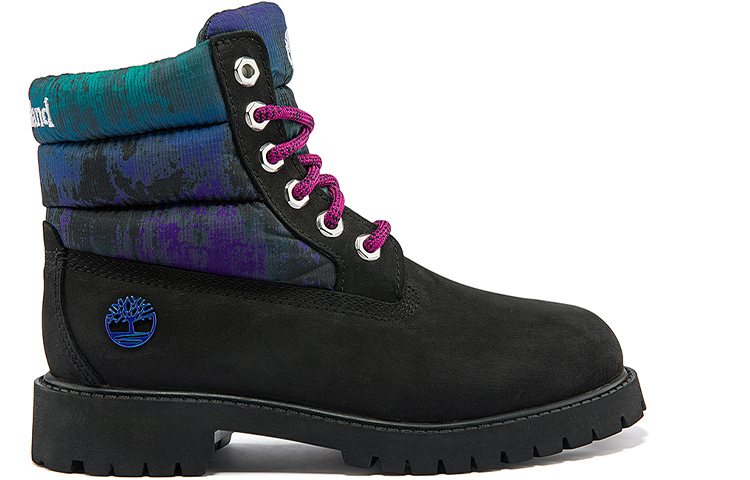 Order (JR) Timberland Mid-Top Sepatu Outdoor Kasual 'Black Print' A2KV9