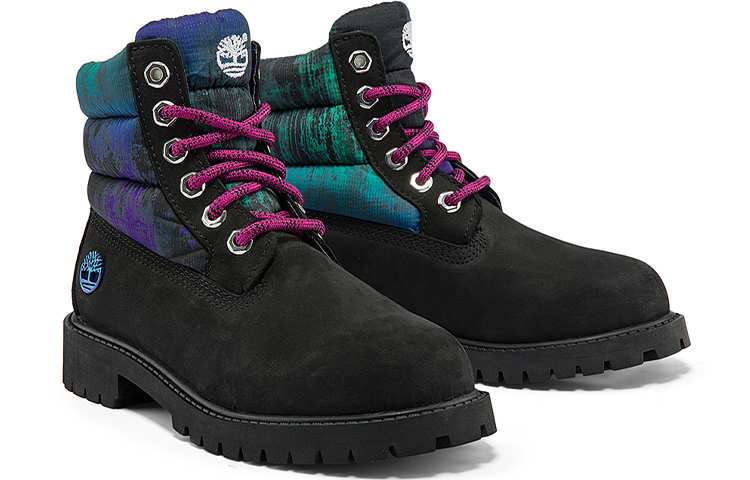 Shop (JR) Timberland Mid-Top Sepatu Outdoor Kasual 'Black Print' A2KV9