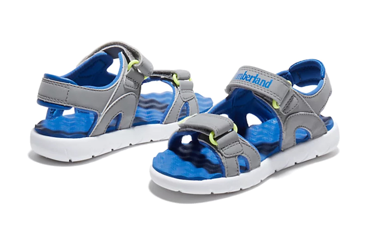 Shop (Youth) Timberland Perkins Row 'Grey Blue Velcro' A2ATR
