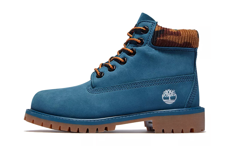 (Youth) Timberland Premium 6 Inch Waterproof Boots 'Blue Suede Nubuck Camo' A2FNKBZ4