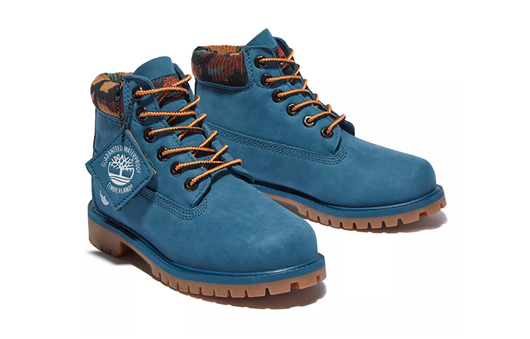 Shop (JR) Timberland Premium 6 Inch Waterproof Stiefel ''Blau Wildleder Nubuk Camo'' A2FNKBZ4