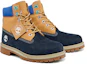 Shop (JR) Timberland Premium 6 Inch Wasserdichte Stiefel ''Weizen Blau Marine'' A2F3U