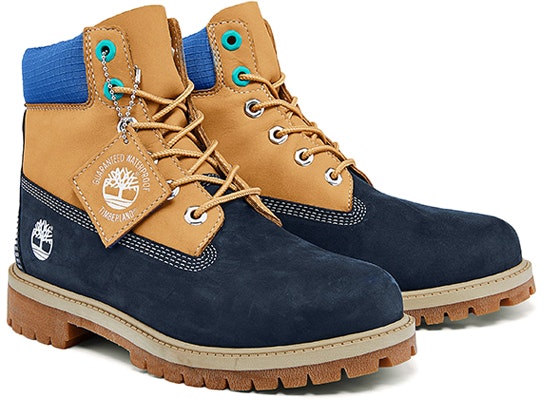 (Youth) Timberland Premium 6 Inch Waterproof Boots 'Wheat Blue Navy' A2F3U Shop (Youth) Timberland Premium 6 Inch Waterproof Boots 'Wheat Blue Navy' A2F3U