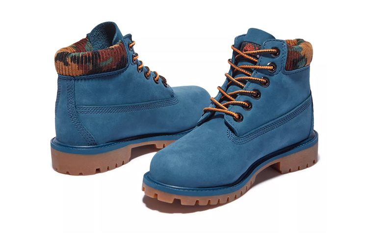 Purchase (JR) Timberland Premium 6 Inch Waterproof Stiefel ''Blau Wildleder Nubuk Camo'' A2FNKBZ4