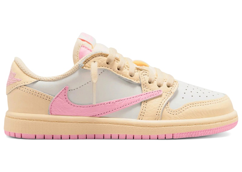 (Preschool) Travis Scott x Air Jordan Air 1 Low OG SP 'Shy Pink' IQ7605-100