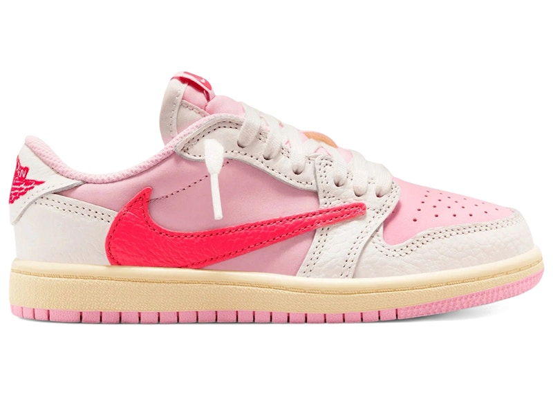 (Preschool) Travis Scott x Air Jordan Air 1 Retro Low OG 'Sail Tropical Pink' IQ7605-101