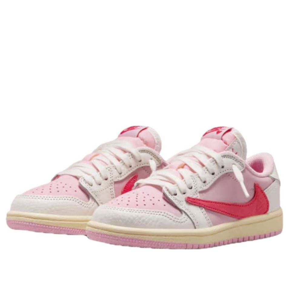 Order (Preschool) Travis Scott x Air Jordan Air 1 Retro Low OG 'Sail Tropical Pink' IQ7605-101