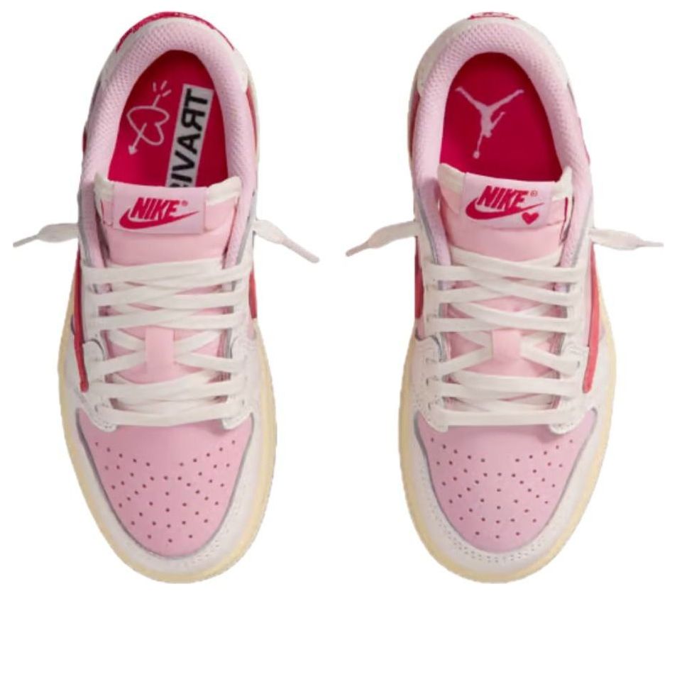 Lookbook (Preschool) Travis Scott x Air Jordan Air 1 Retro Low OG 'Sail Tropical Pink' IQ7605-101