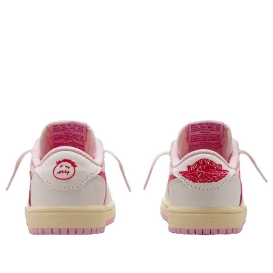 Shop (Preschool) Travis Scott x Air Jordan Air 1 Retro Low OG 'Sail Tropical Pink' IQ7605-101
