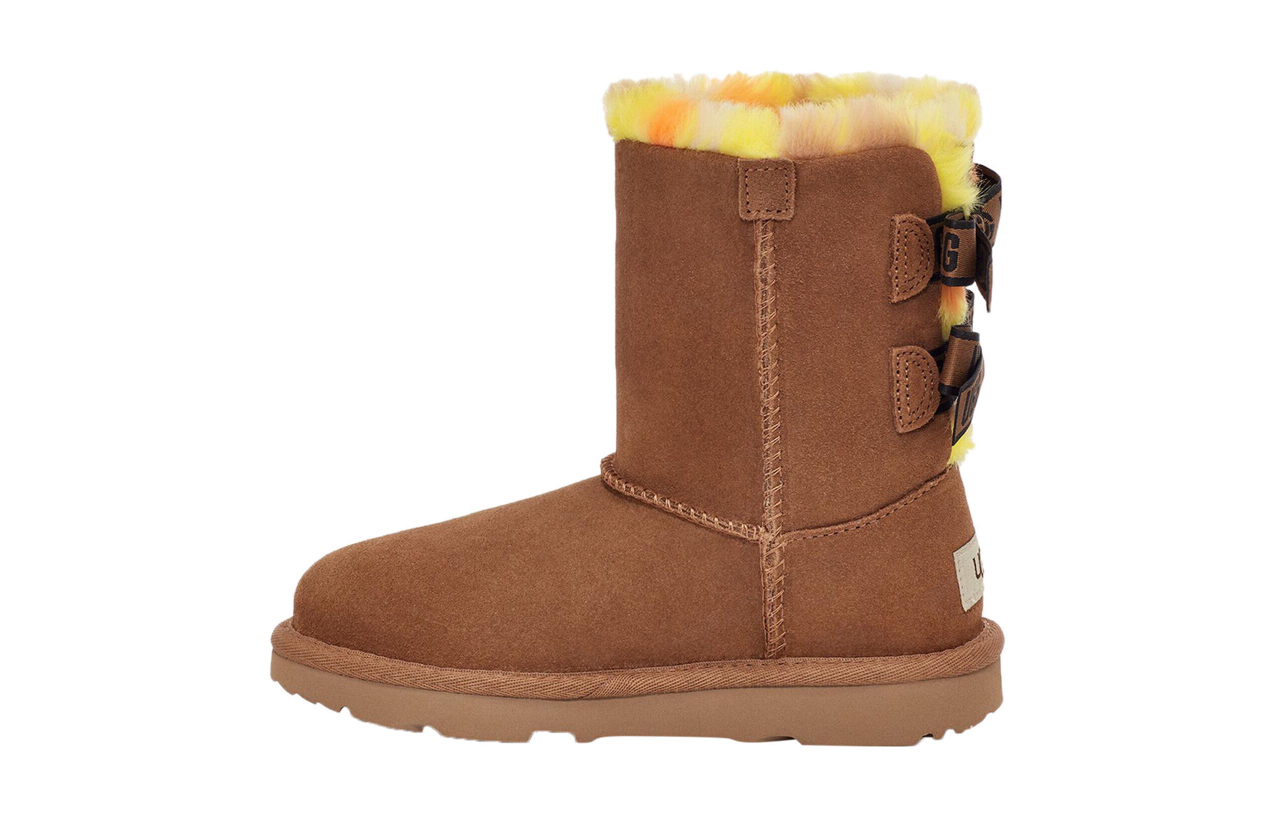 Buy (JR) Botas UGG Bailey Bow Plaid Punk Castaño 1134930K-CHE