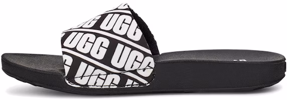 (Youth) UGG Beach Slide Black White 1107981K-BWHT (Youth) UGG Beach Slide Black White 1107981K-BWHT