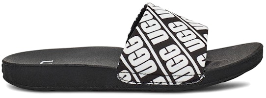 (JR) UGGビーチスライド 黑白 (UGG Beach Slide Black/White) 1107981K-BWHT Order (JR) UGGビーチスライド 黑白 (UGG Beach Slide Black/White) 1107981K-BWHT