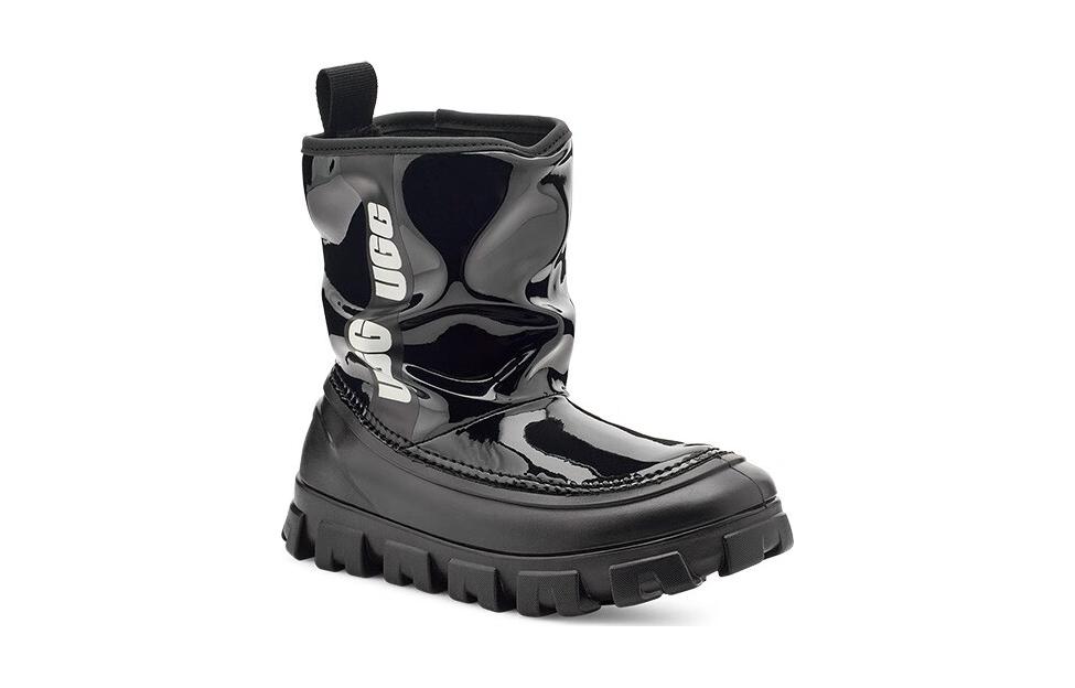 Lookbook 大童 UGG 時尚厚底多巴胺 中筒 兒童靴子 黑色