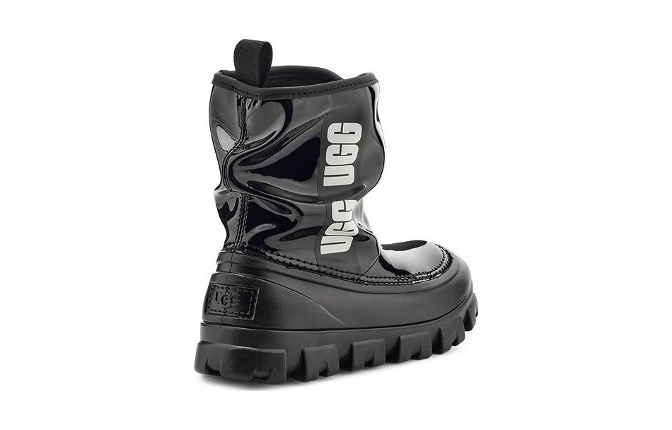 Shop 大童 UGG 時尚厚底多巴胺 中筒 兒童靴子 黑色