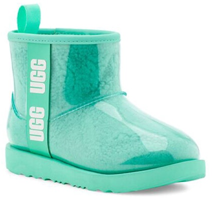 大童 UGG CLASSIC CLEAR MINI 迷你透明款加綿 短筒 雪地靴 水藍色 Lookbook 大童 UGG CLASSIC CLEAR MINI 迷你透明款加綿 短筒 雪地靴 水藍色