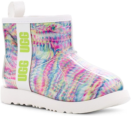 大童 UGG CLASSIC CLEAR MINI 透明果凍 短筒 雪靴 白色 Lookbook 大童 UGG CLASSIC CLEAR MINI 透明果凍 短筒 雪靴 白色