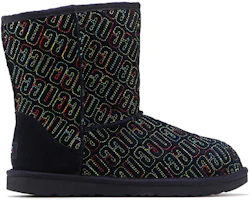 Order UGG Classic 2 圖案 舒適保暖雪地鞋 大童 黑色