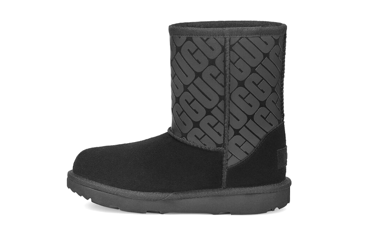 (Youth) UGG Classic Short 'Black Ugg Logo' 1129491K-BLK