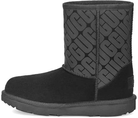 (Youth) UGG Classic Short 'Black Ugg Logo' 1129491K-BLK Buy (Youth) UGG Classic Short 'Black Ugg Logo' 1129491K-BLK