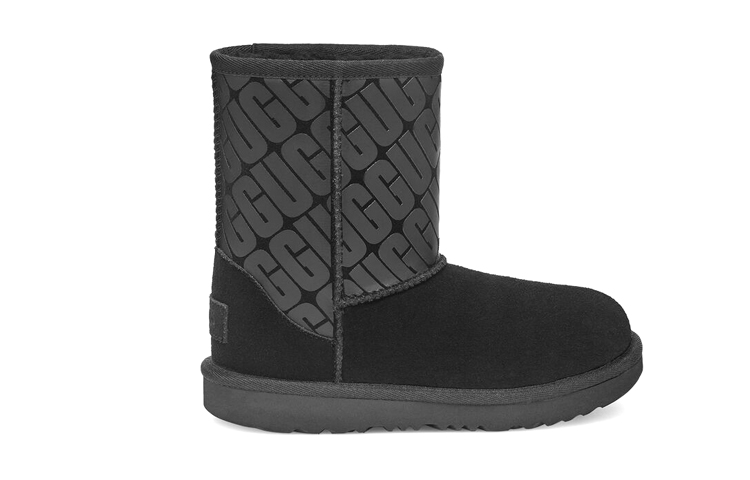 Order (JR) UGG クラシックショート 黒ロゴ (UGG Kurashikku Shōto Kuro Rogo) 1129491K-BLK