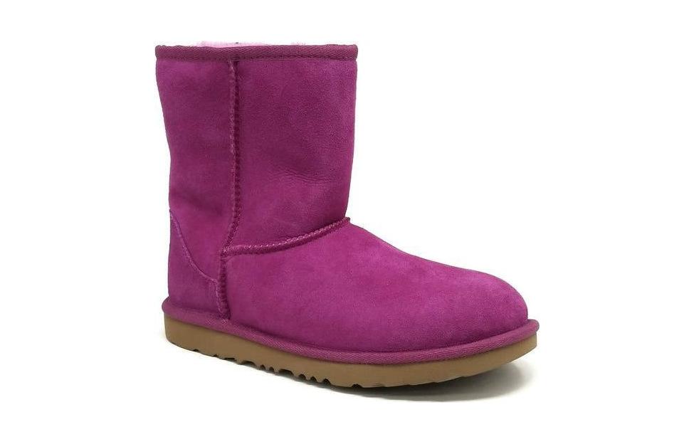 Order UGG經典高筒II 絨面 保暖 休閒舒適 短筒 雪地靴 大童 洋紅色