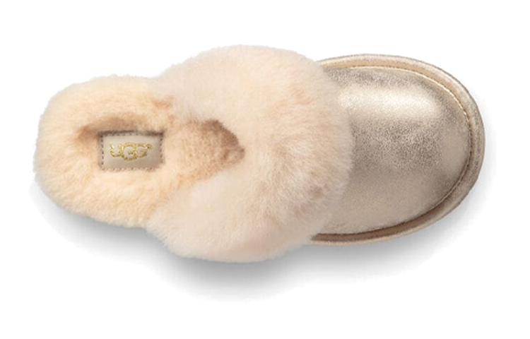 Shop (Youth) UGG Cozy II Metallic Slipper Gold 1094531K-GOLD