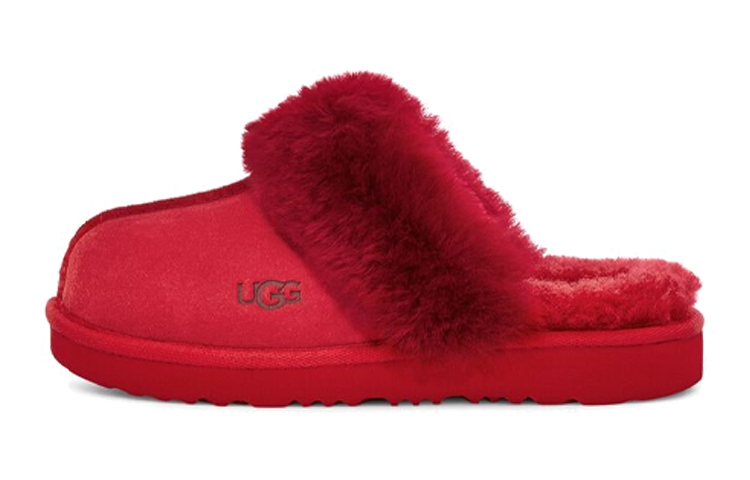 (Youth) UGG Cozy Slippers 'Red Fluff' 1019065K-RBRD