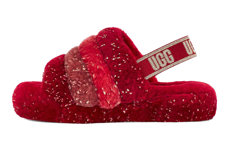 Buy (Youth) UGG Fluff Yeah 'Metallic Red Sparkle' 1125952K-REMU