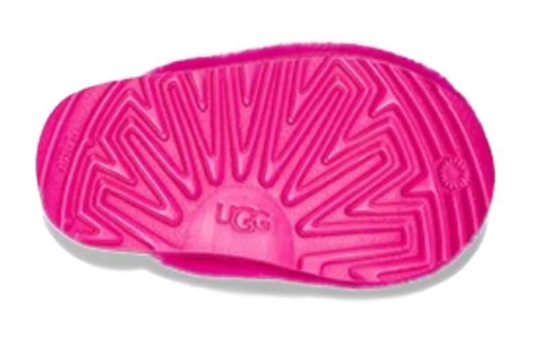 Purchase 兒童 UGG 羊毛皮 圓頭鬆緊帶 兒童涼鞋 玫瑰紅色