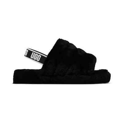 (Youth) UGG Fluff Yeah Slide 'Black'