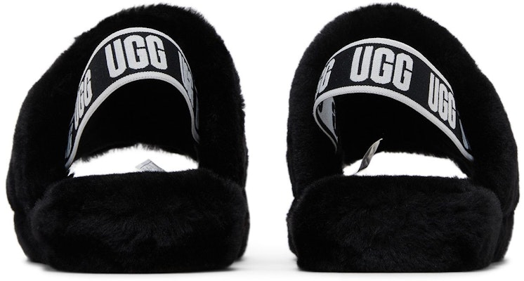 UGG Fluff Yeah 簡潔休閒毛絨涼鞋 大孩 黑色 Details for UGG Fluff Yeah 簡潔休閒毛絨涼鞋 大孩 黑色