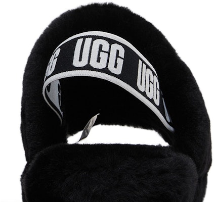 UGG Fluff Yeah 簡潔休閒毛絨涼鞋 大孩 黑色 Sizing UGG Fluff Yeah 簡潔休閒毛絨涼鞋 大孩 黑色