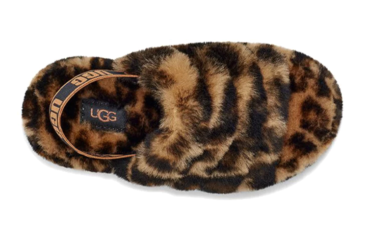Shop (Youth) UGG Fluff Yeah Slide 'Caramel Leopard Print' 1123640K-BTC