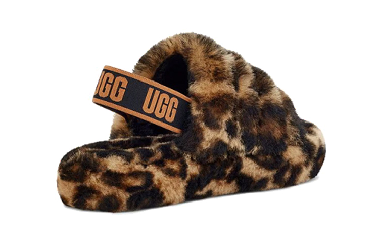 Purchase (Youth) UGG Fluff Yeah Slide 'Caramel Leopard Print' 1123640K-BTC
